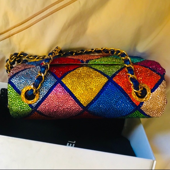100% Authentic Chanel Mini Swarovski Crystal Bag - Picture 7 of 8